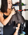Black Heather Gym ECO Towel
