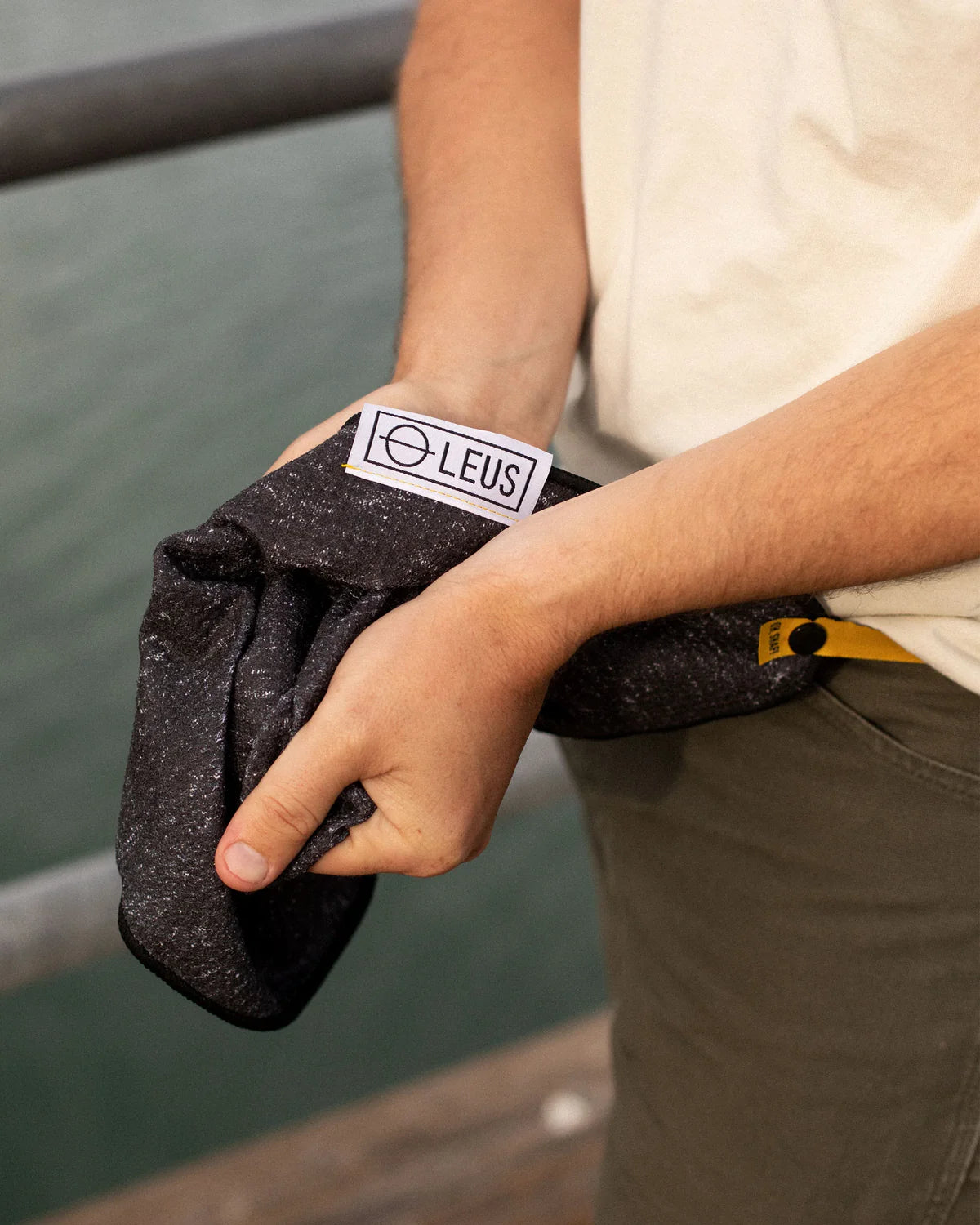 Black Heather Fishing Eco Towel - Leus Towels Australia