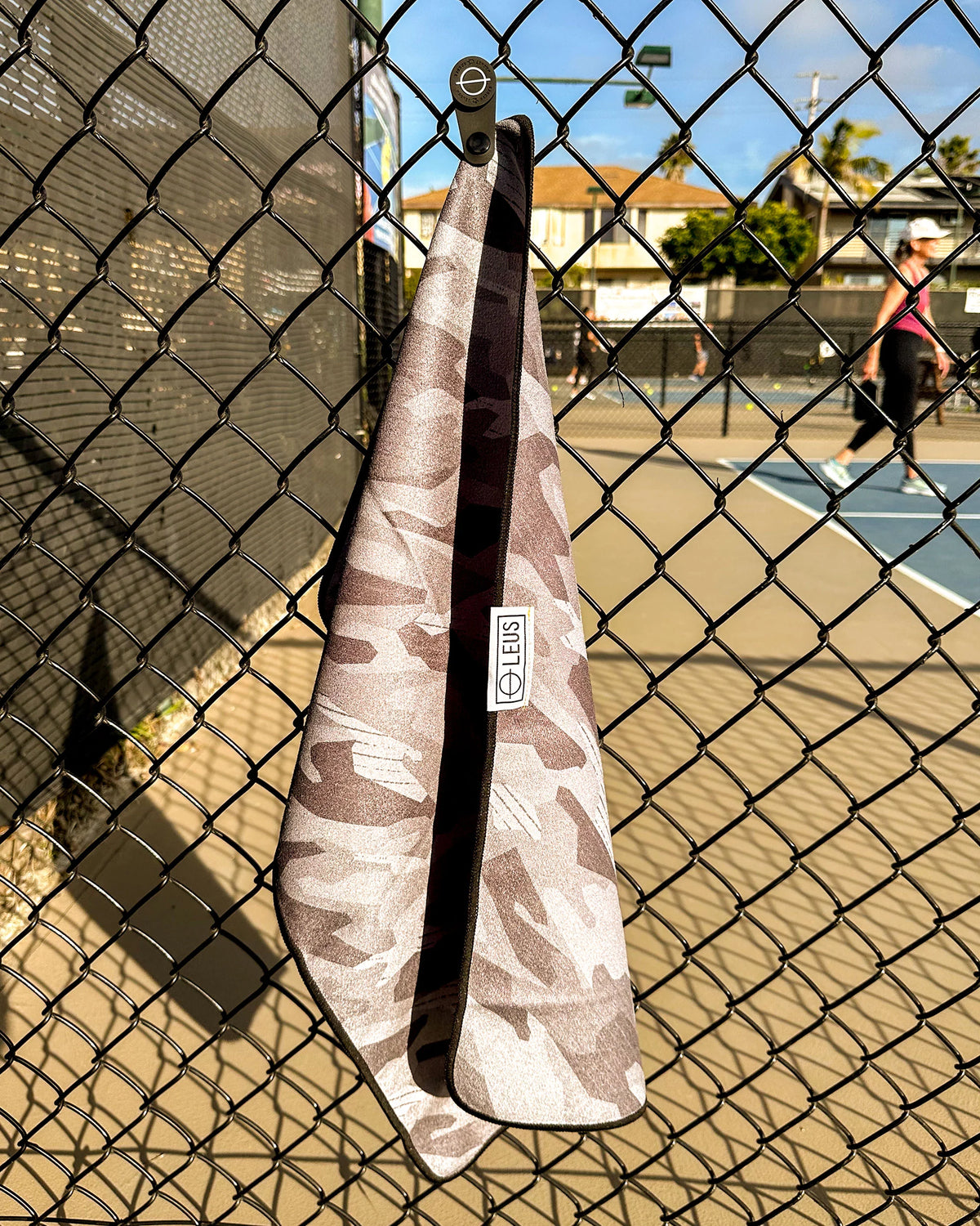 Grey Camo Pickleball Eco Towel - Leus Towels Australia