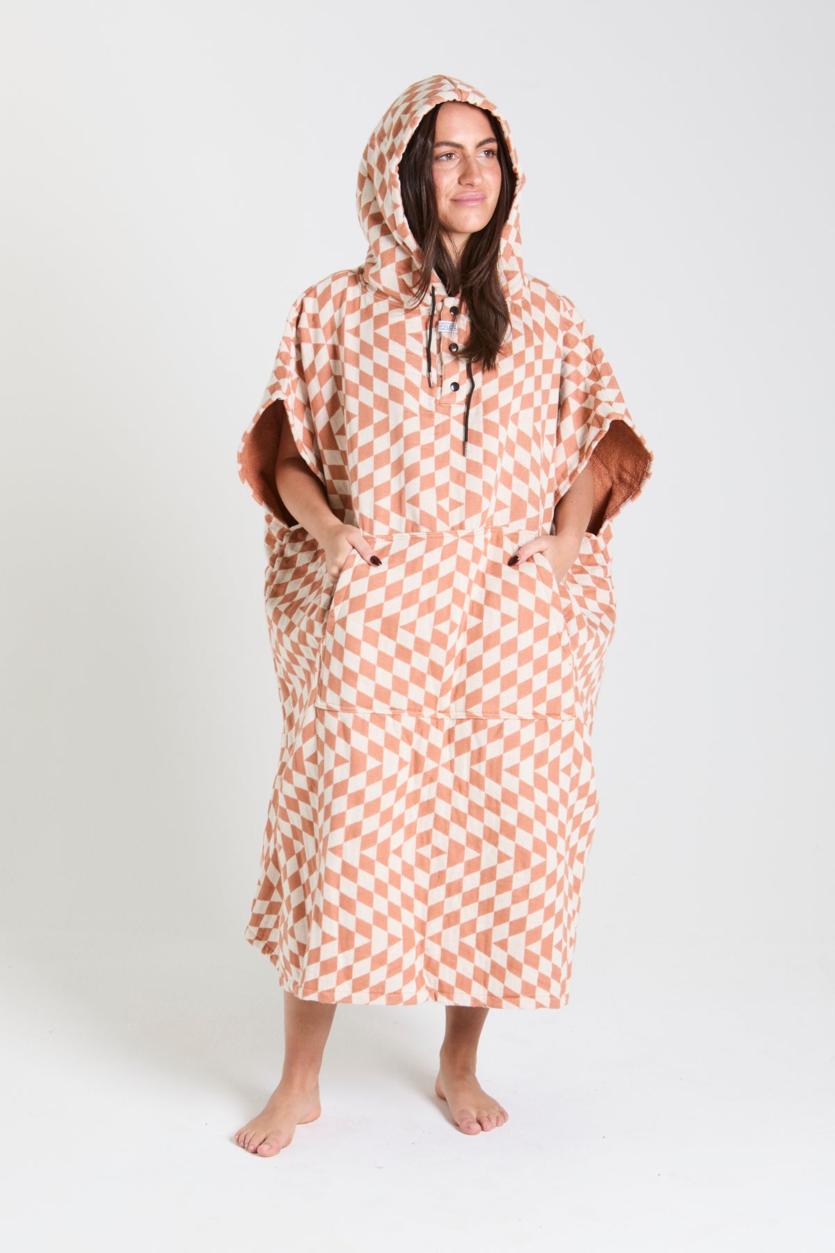 Terracotta Pro Eco Poncho - Leus Towels Australia