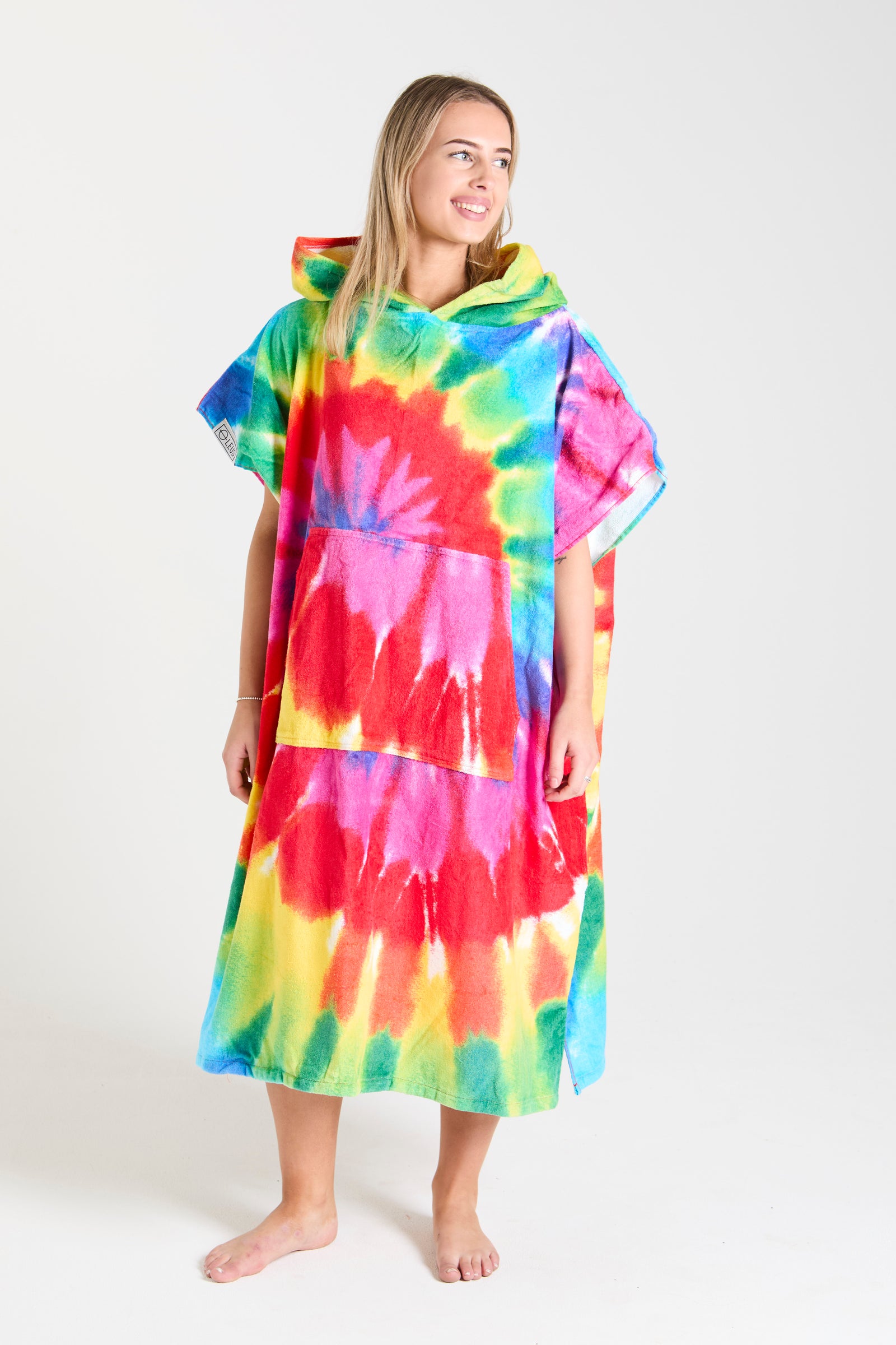 Tie Dye Rainbow Original Eco Poncho