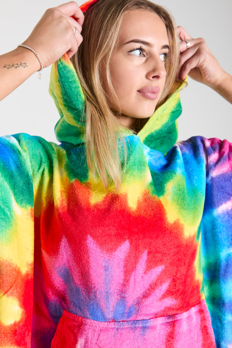 Tie Dye Rainbow Original Eco Poncho