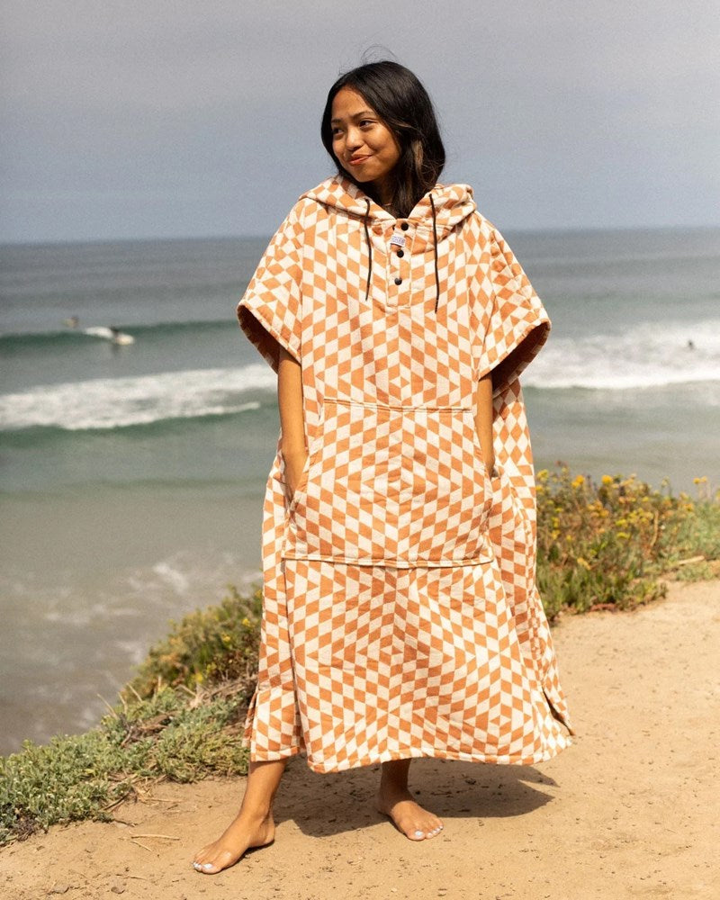 Terracotta Pro Eco Poncho - Leus Towels Australia