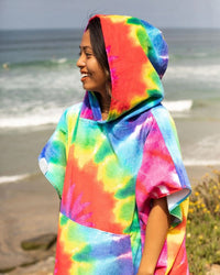 Tie Dye Rainbow Original Eco Poncho