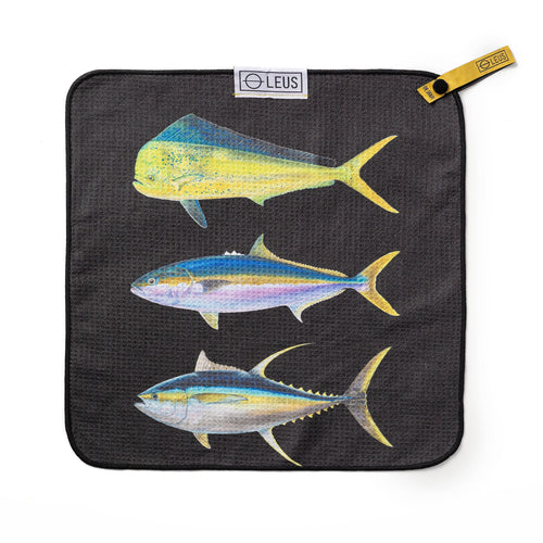 Abachar Fish Stack Fishing Eco Towel: flat - Leus Towels Australia
